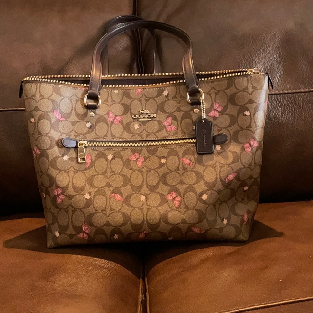 Coach butterfly purse tote handbag
